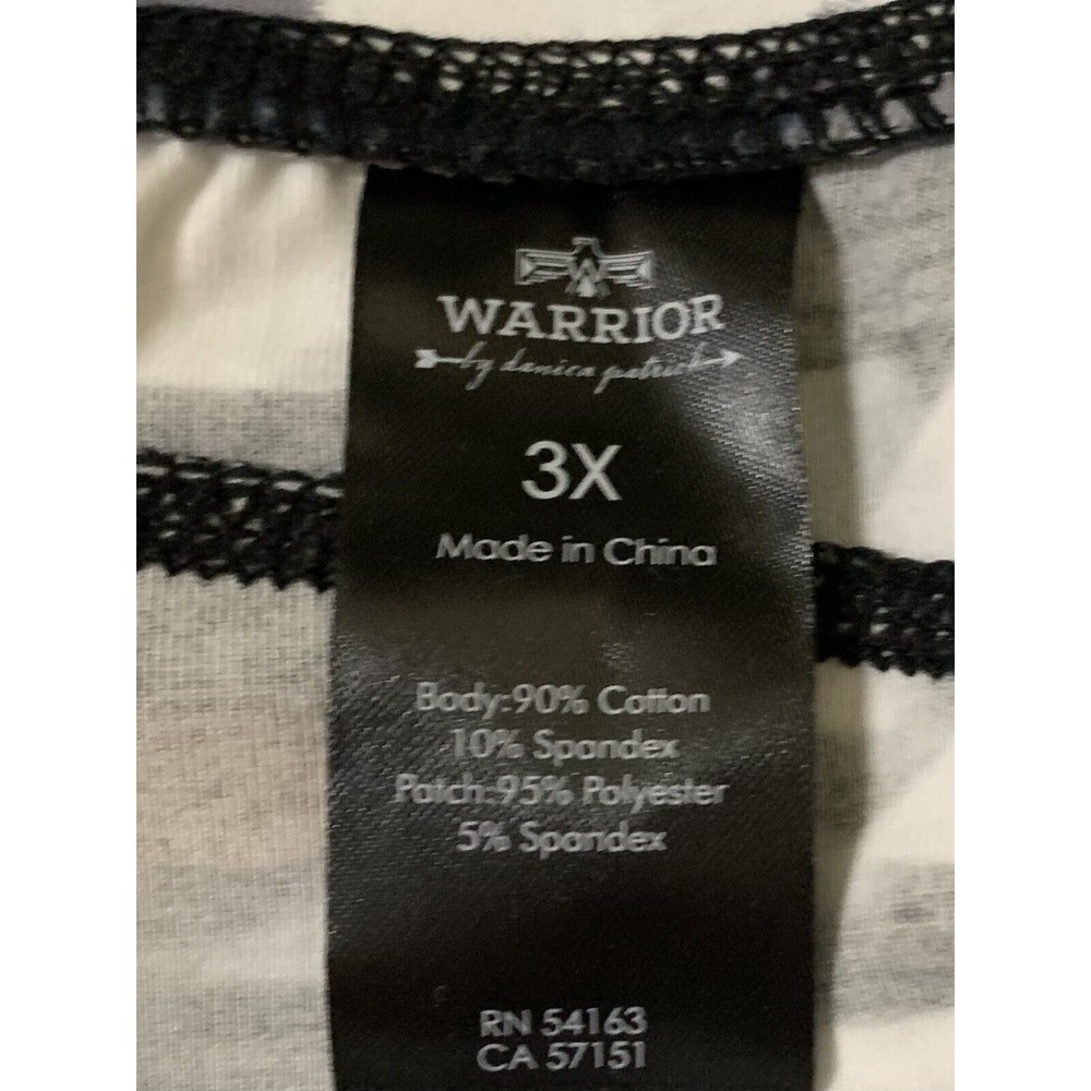 NEW WARRIOR DANICA PATRICK 3X Black White Workout Yoga Leggings NWT - Picture 6 of 9